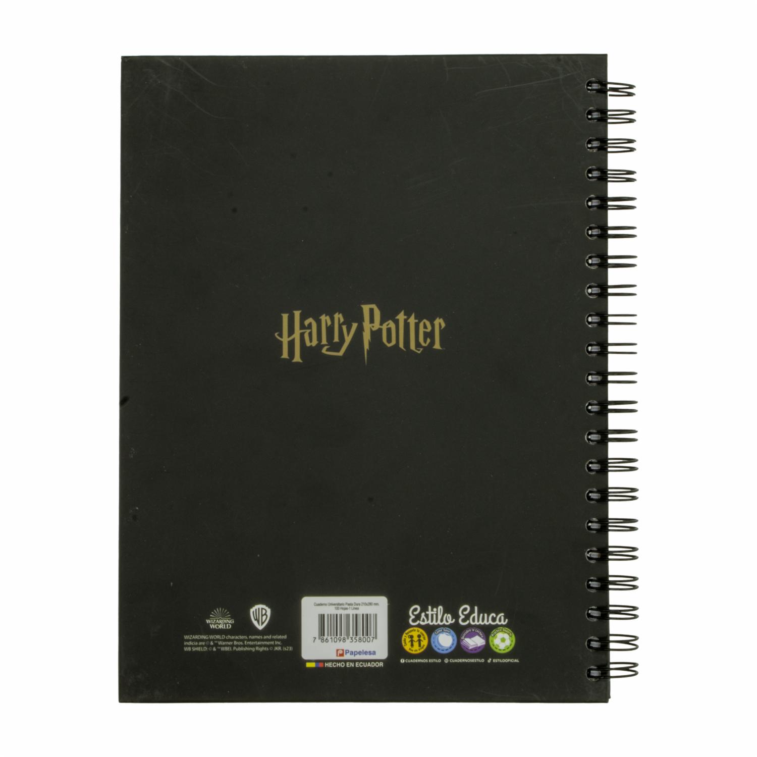 Cuaderno De 1 Línea Con Diseño De Harry Potter De Pasta Dura ESTILO 100H