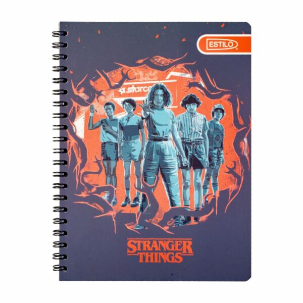 Cuaderno Universitario A Cuadros Diseño Stranger Things ESTILO 100H - Imagen 2