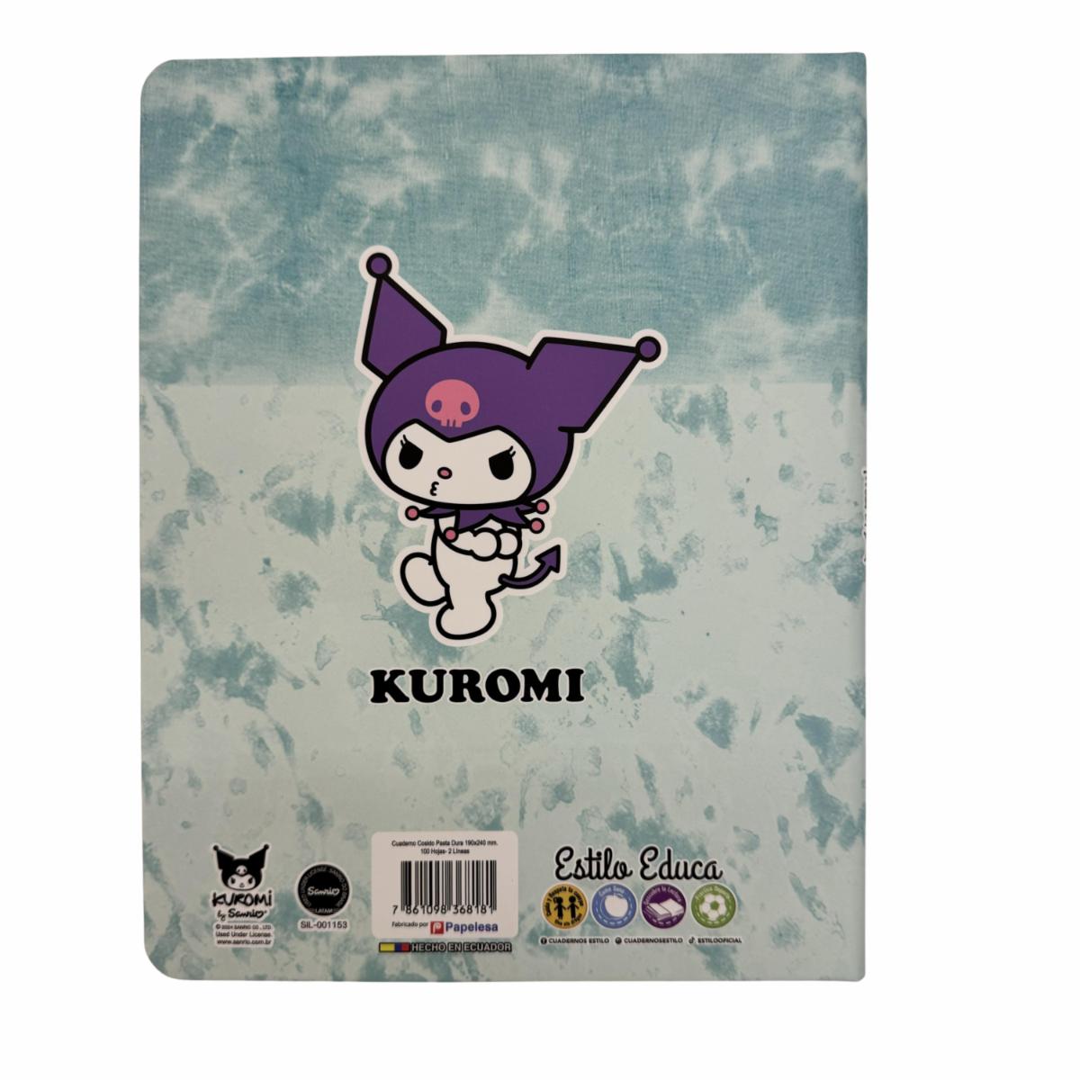 Cuaderno Cosido 2 Líneas Diseño Kuromi ESTILO 100 Hojas - Imagen 2