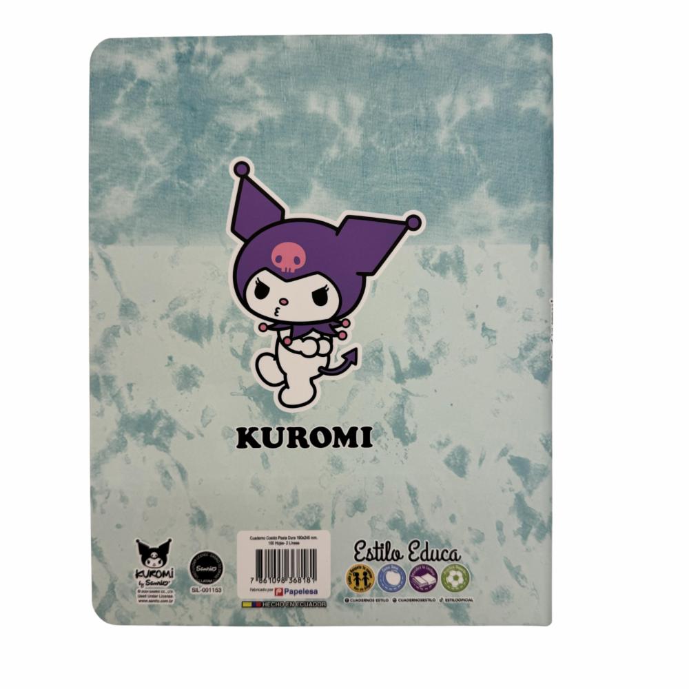 Cuaderno Cosido 2 Líneas Diseño Kuromi ESTILO 100 Hojas - Imagen 2