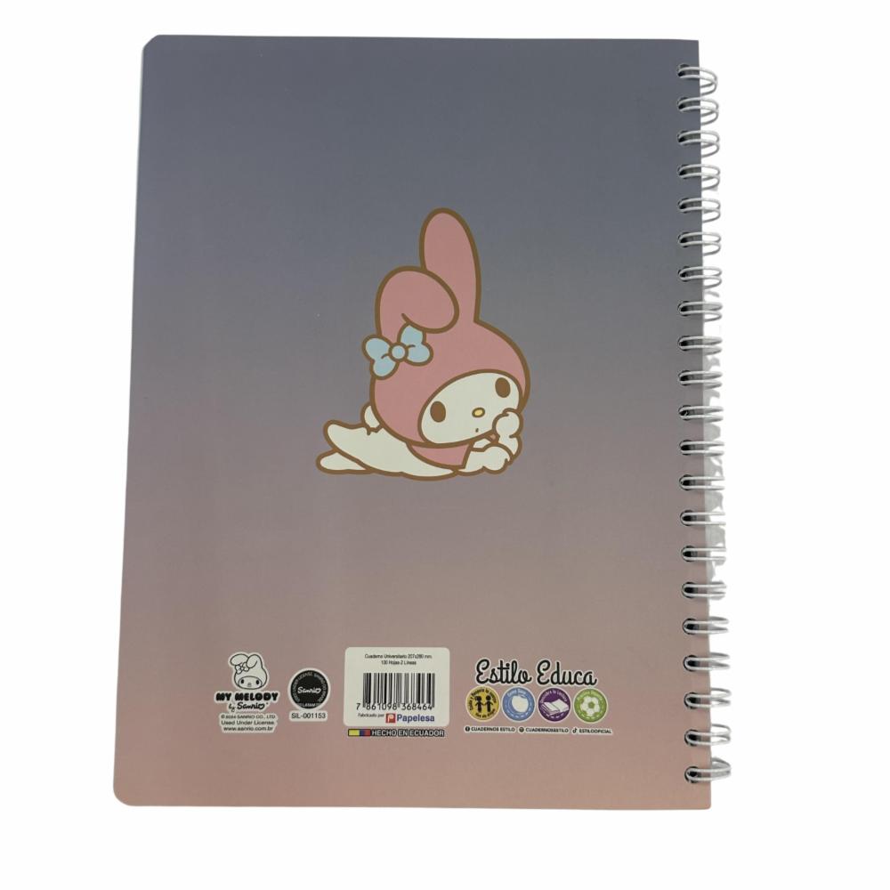 Cuaderno Universitario 2 Líneas Diseño My Melody ESTILO 100 Hojas - Imagen 2