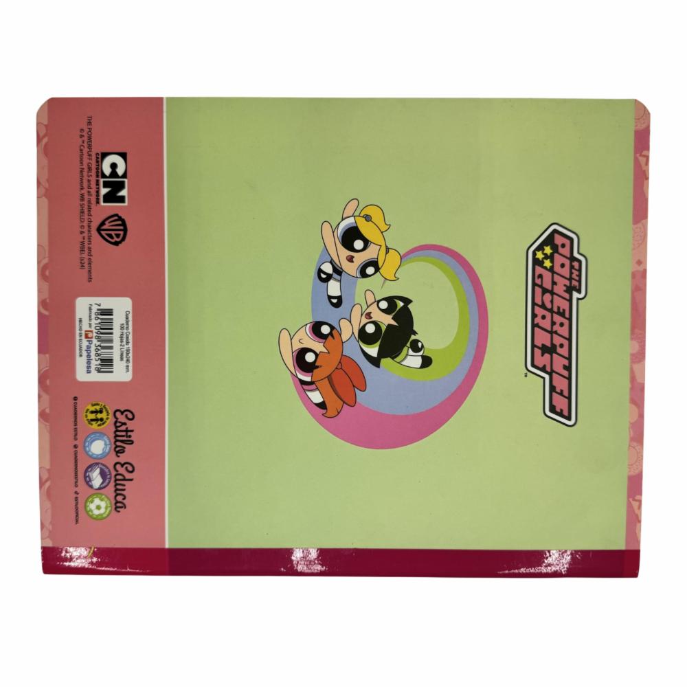 Cuaderno Cosido 2 Líneas Diseño Chicas Super Poderosas ESTILO 100 Hojas - Imagen 2