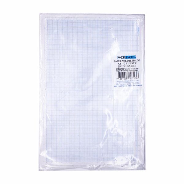 Papel Milimetrado Celeste X 25 VERNAZA GRAFIC A4