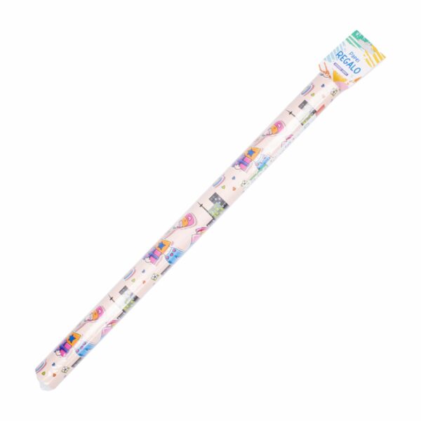 Papel De Regalo En Rollo Para Niña Color Rosa Con Diseños VERNAZA GRAFIC 50 X 70 Cm