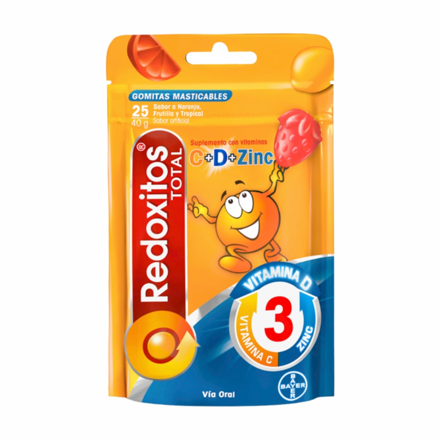 Vitamina C Total + D Y Zinc REDOXON 40 G - Imagen 2