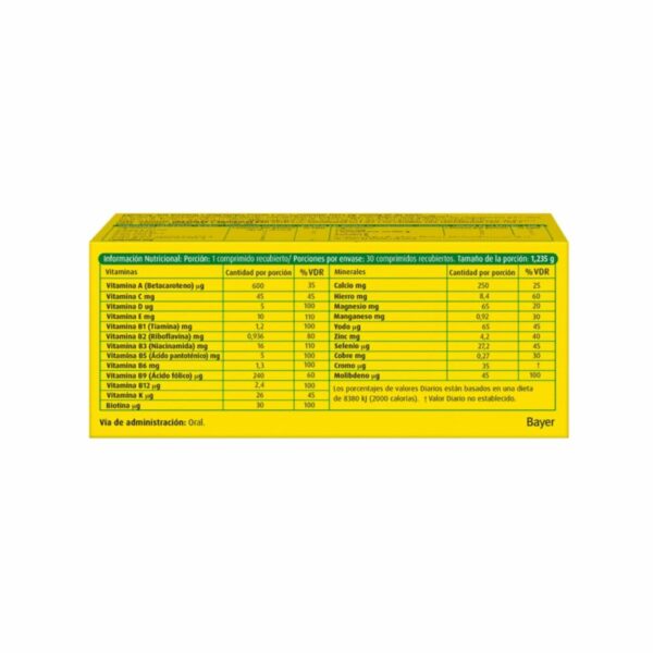 Suplemento Alimenticio Con Vitaminas Y Minerales SUPRADYN ENERGY X 30 Uds - Imagen 3