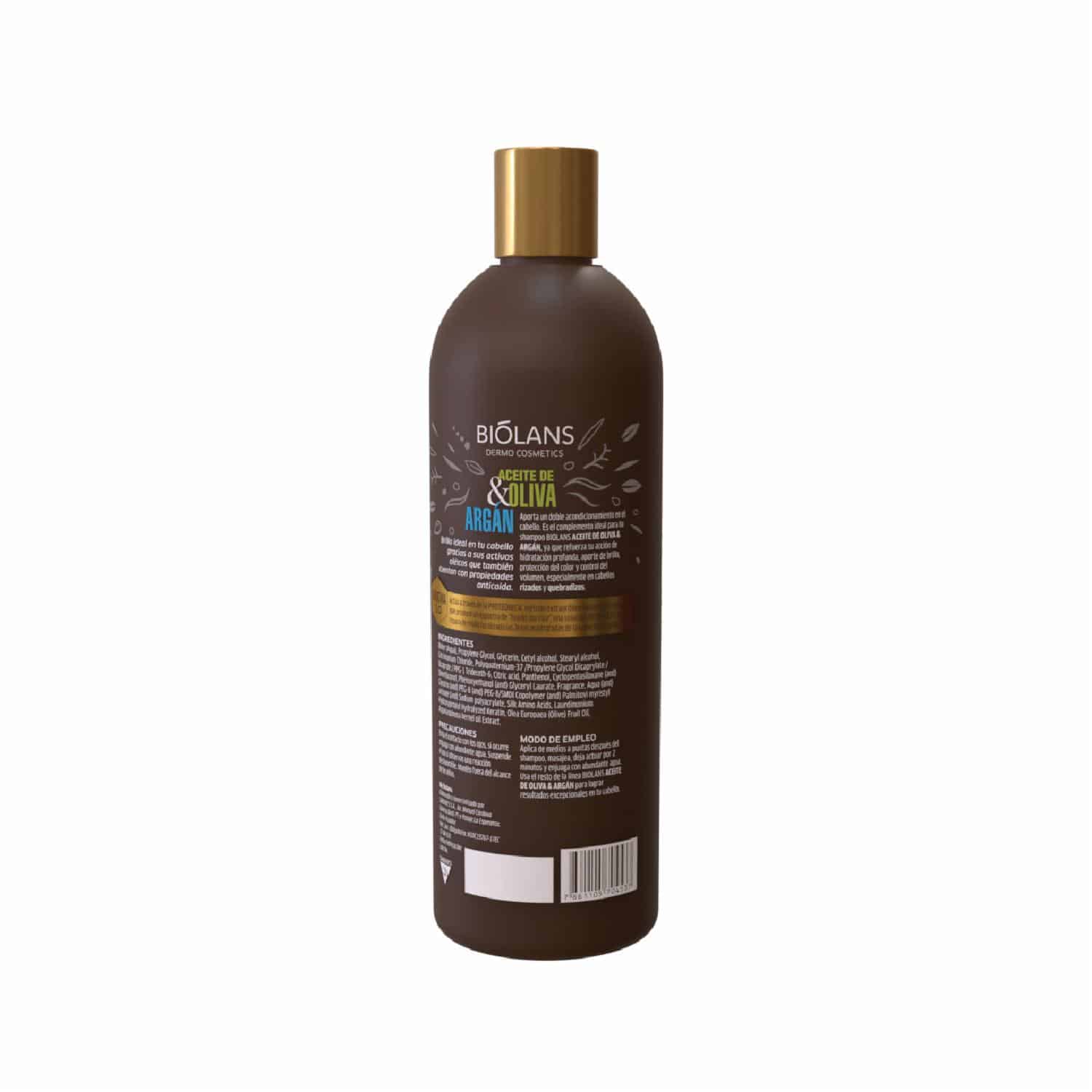 Acondicionador De Cabello Aceite de Oliva & Argán BIÓLANS 500 Ml - Imagen 2