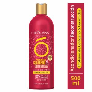 Acondicionador De Cabello Proteína de Colágeno & Ceramidas BIÓLANS 500 Ml