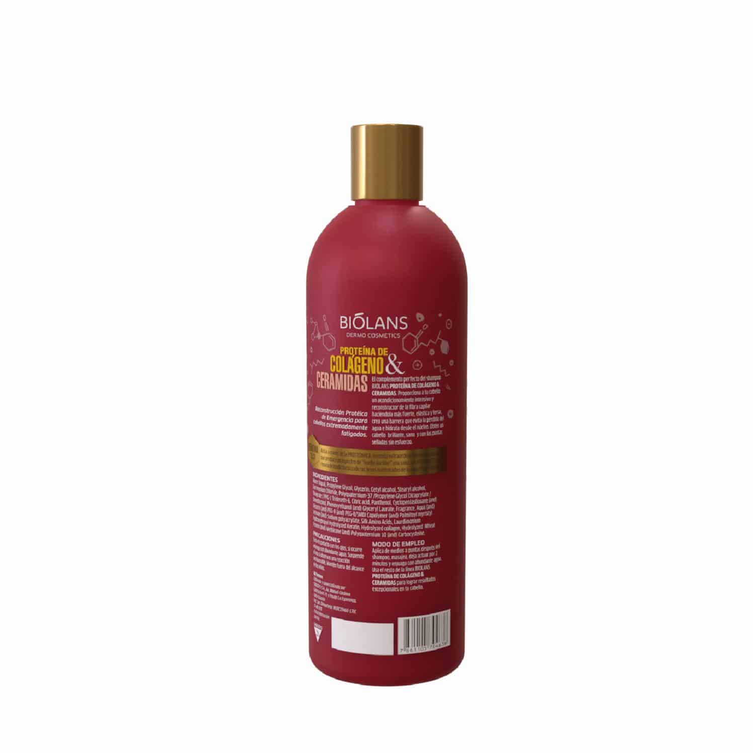 Acondicionador De Cabello Proteína de Colágeno & Ceramidas BIÓLANS 500 Ml - Imagen 2