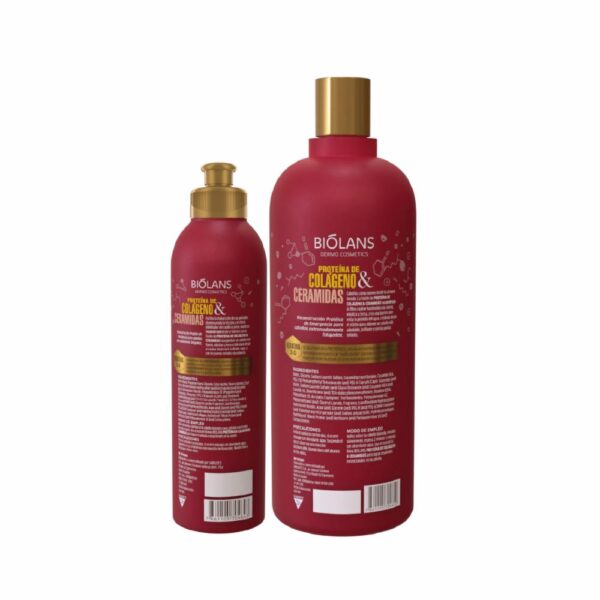 Pack Shampoo Proteína de Colágeno & Ceramidas + Crema Para Peinar BIÓLANS 750 Ml + 250 Ml - Imagen 2