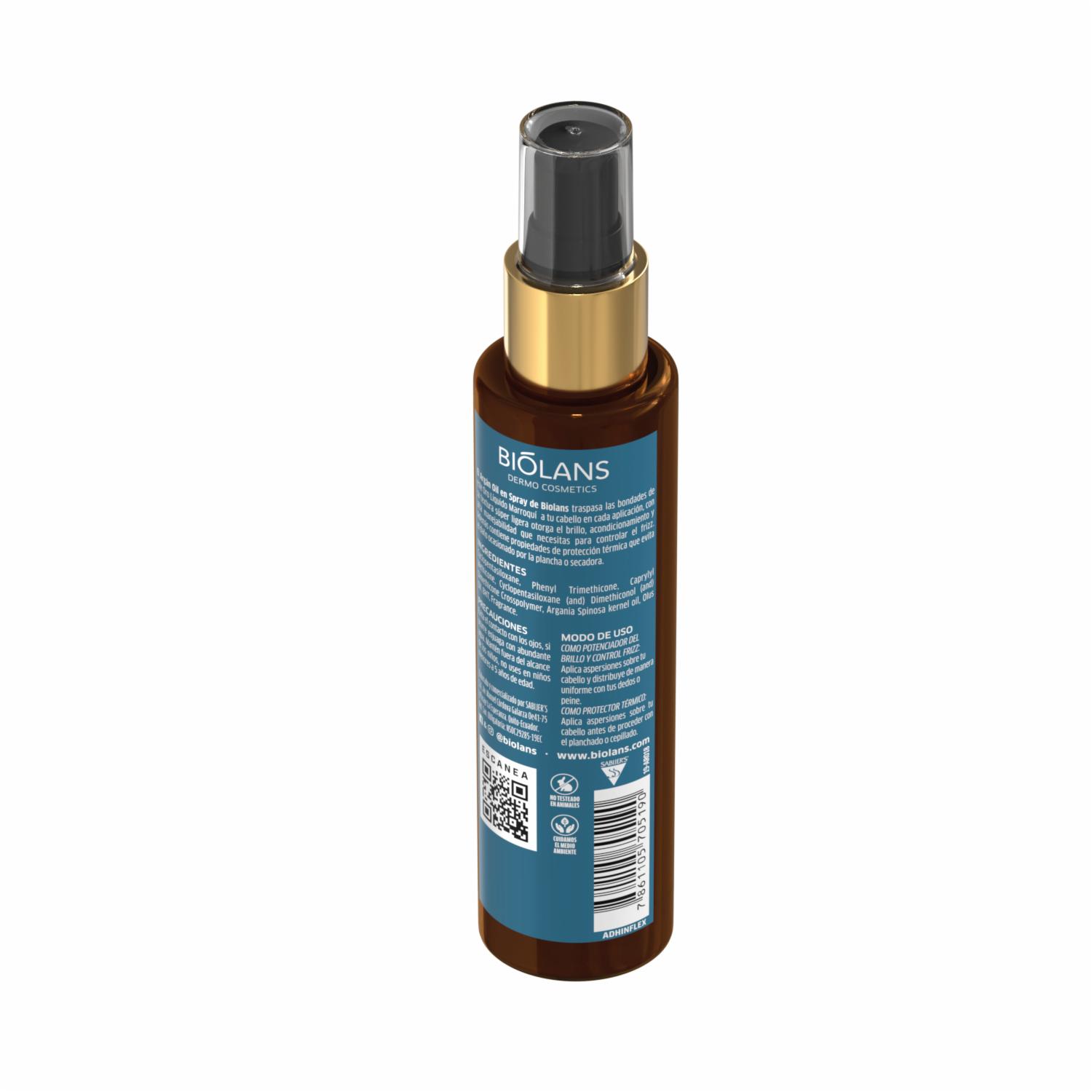 Óleo Capilar Argán Spray BIÓLANS 95 Ml - Imagen 2