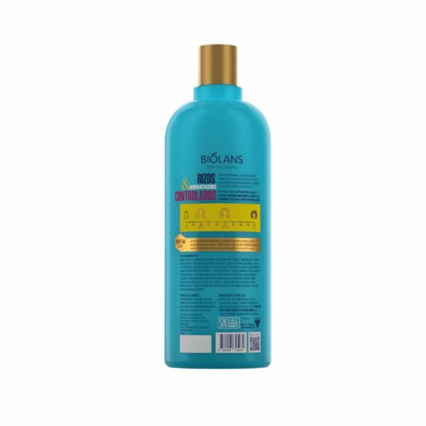 Shampoo De Cabello Rizos Hidratados & Controlados BIÓLANS 750 Ml - Imagen 2
