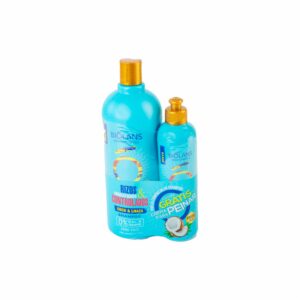 Shampoo Rizos Control Coco Linaza + Crema De Peinar Risos BIÓLANS 750 Ml
