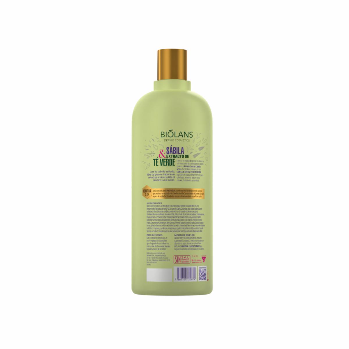Shampoo De Cabello Control Cabello Graso BIÓLANS 750 Ml