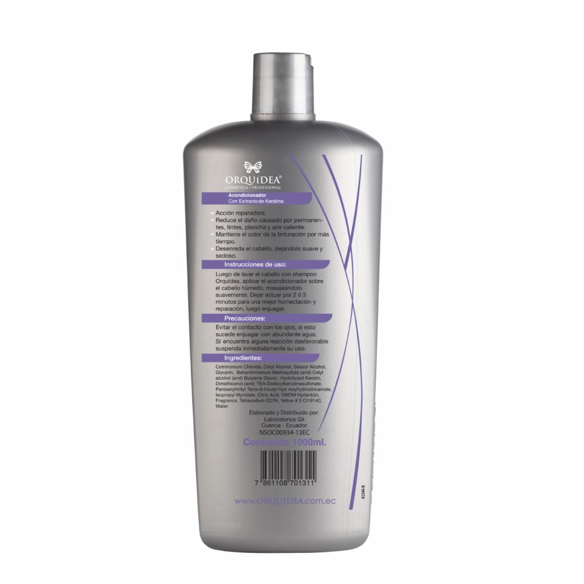 Acondicionador De Cabello Keratina Libre De Sal ORQUÍDEA 1000 Ml
