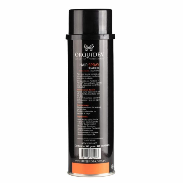 Fijador De Cabello Laca Estilizadora De Peinado Extra Fuerte ORQUÍDEA PROFESSIONAL Aerosol 425 Ml - Imagen 2