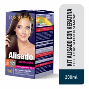 Tratamiento Capilar Alisante Con Keratina Sin Formol ORQUÍDEA 1 Kit 200 Ml