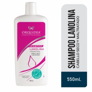 Shampoo Capilar Lanolina + Keratina Libre De Sal ORQUÍDEA PROFESSIONAL 550 Ml