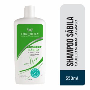 Shampoo Capilar Sábila + Keratina Libre De Sal ORQUÍDEA 550 Ml