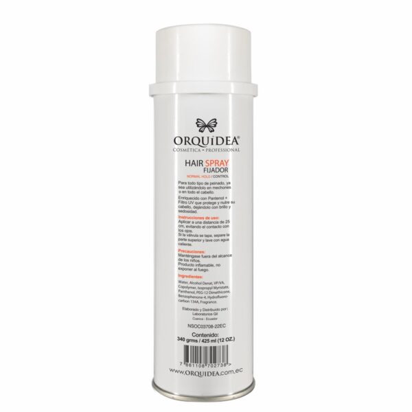 Fijador De Cabello Laca Estilizadora De Peinado Normal ORQUÍDEA PROFESSIONAL Aerosol 425 Ml - Imagen 2