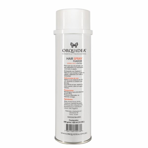 Fijador De Cabello Laca Estilizadora De Peinado Normal ORQUÍDEA Aerosol 425 Ml - Imagen 2