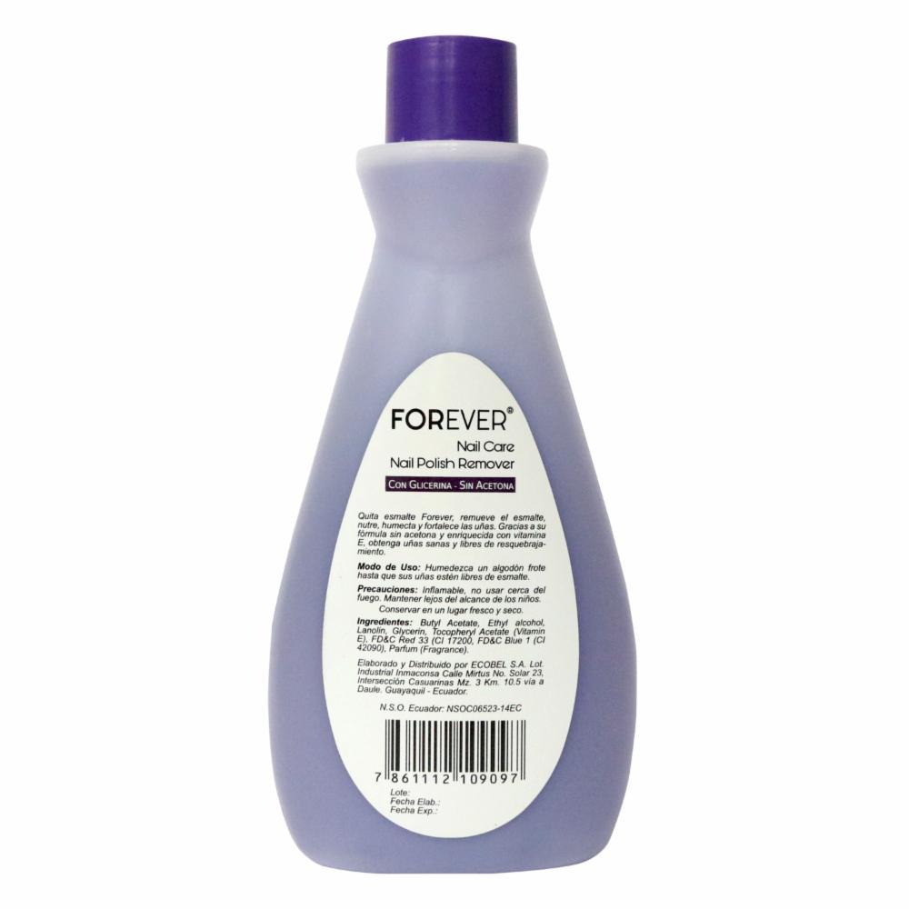 Quitaesmalte Glicerina FOREVER 280 Ml - Imagen 2