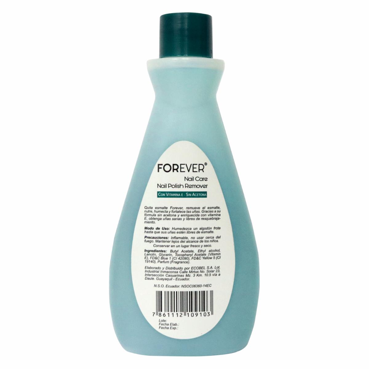 Quita Esmalte Vitamina E FOREVER 280 Ml