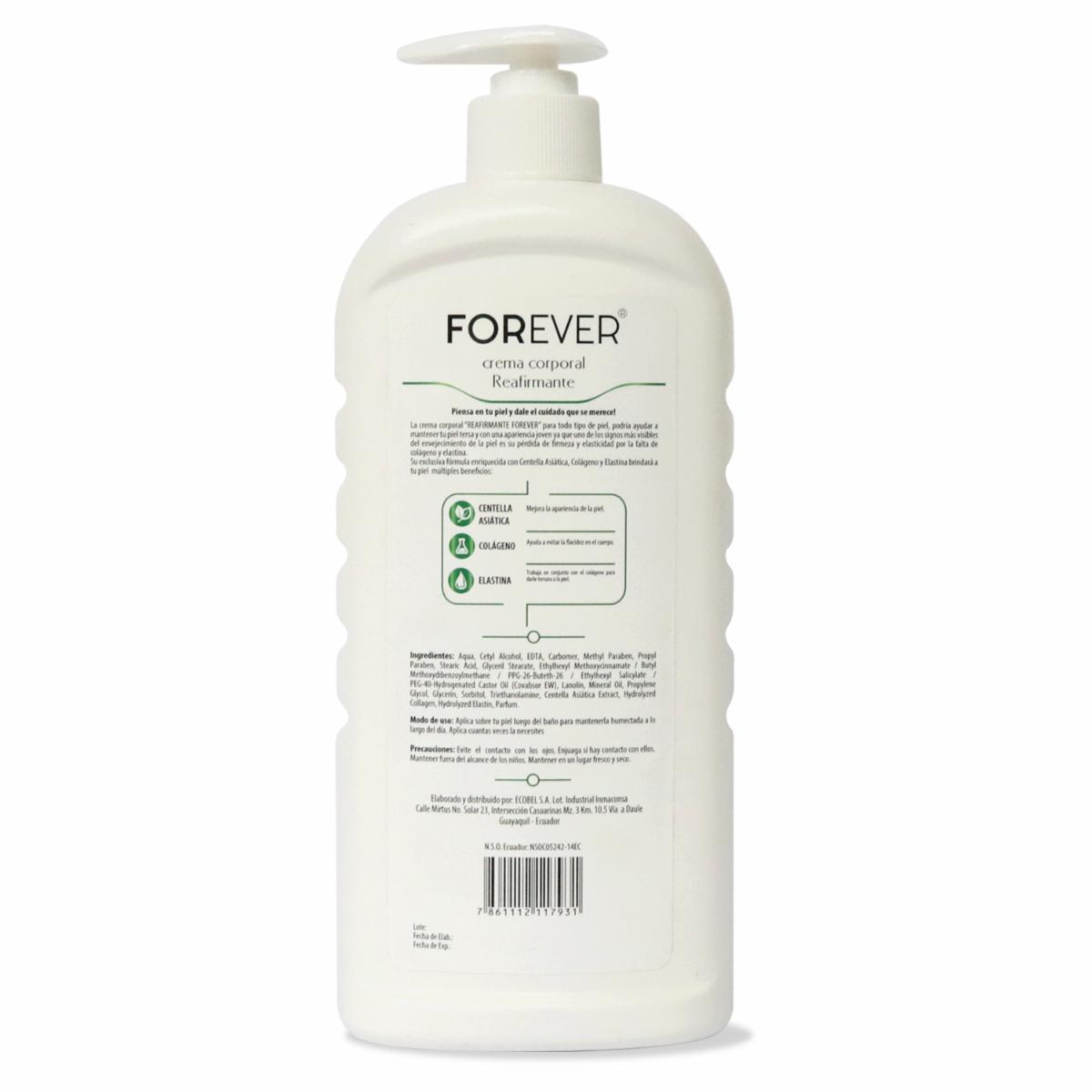 Crema Corporal Reafirmante FOREVER 500 Ml - Imagen 2