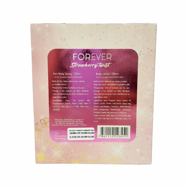 Set Metalizado Paradise Strawberry Twist FOREVER 2 X 125 Ml - Imagen 2