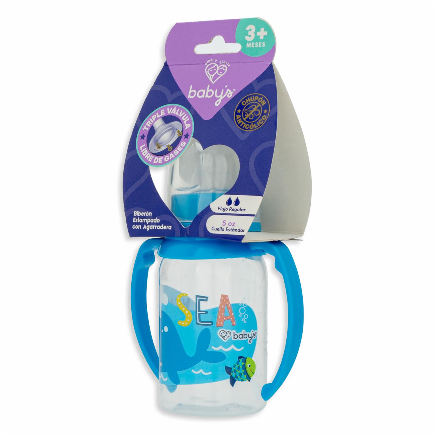 Biberón Estampado Con Agarradera Babys BABY’S 5 onz