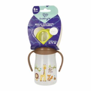Biberón Estampado Con Agarradera Cuello Ancho BABYS 9Oz