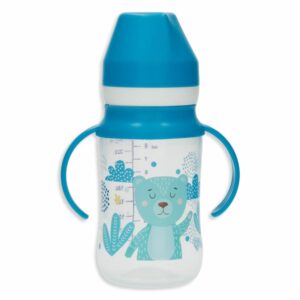 Biberón Estampado Con Agarradera Cuello Ancho BABYS 9Oz