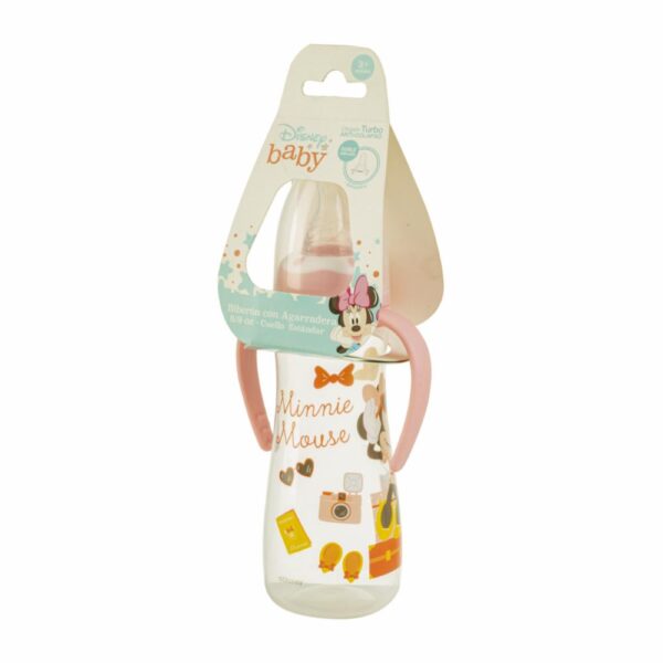 Biberón Con Agarradera Diseño Mickey Y Minnie BABYS 8oz