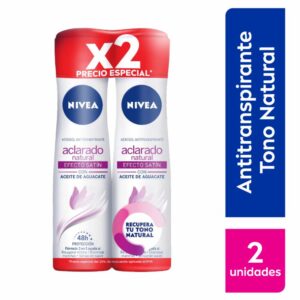 Desodorante En Spray Para Dama Tono Natural Efecto Satín NIVEA Pack X2 X 150 Ml