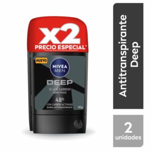 Desodorante En Barra Para Caballero Con Carbón Activado NIVEA 100 Ml