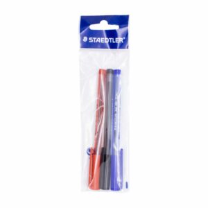 Bolígrafo Fino Rojo Azul Y Negro STAEDTLER X3 Uds