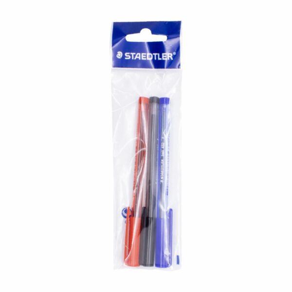 Bolígrafo Fino Rojo Azul Y Negro STAEDTLER X3 Uds