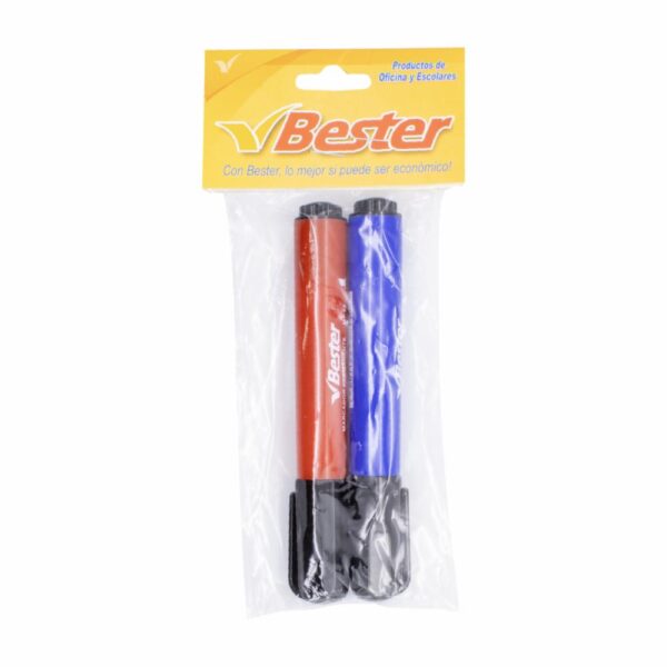 Marcador Peman Azul Con Rojo BESTER X2 Uds
