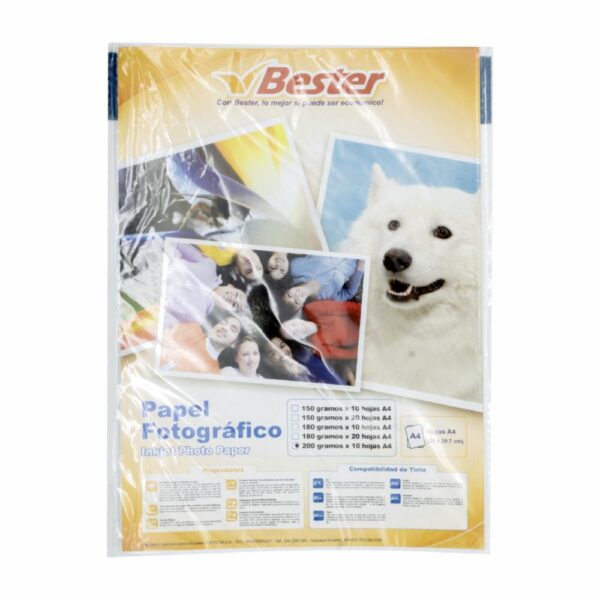Funda De Papel Fotográfico De 200 Gramos X 10 Hojas BESTER A4