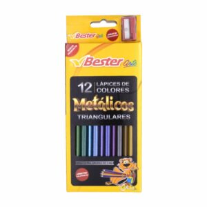 Lápices De Colores Metálicos Triangulares BESTER X12 Uds