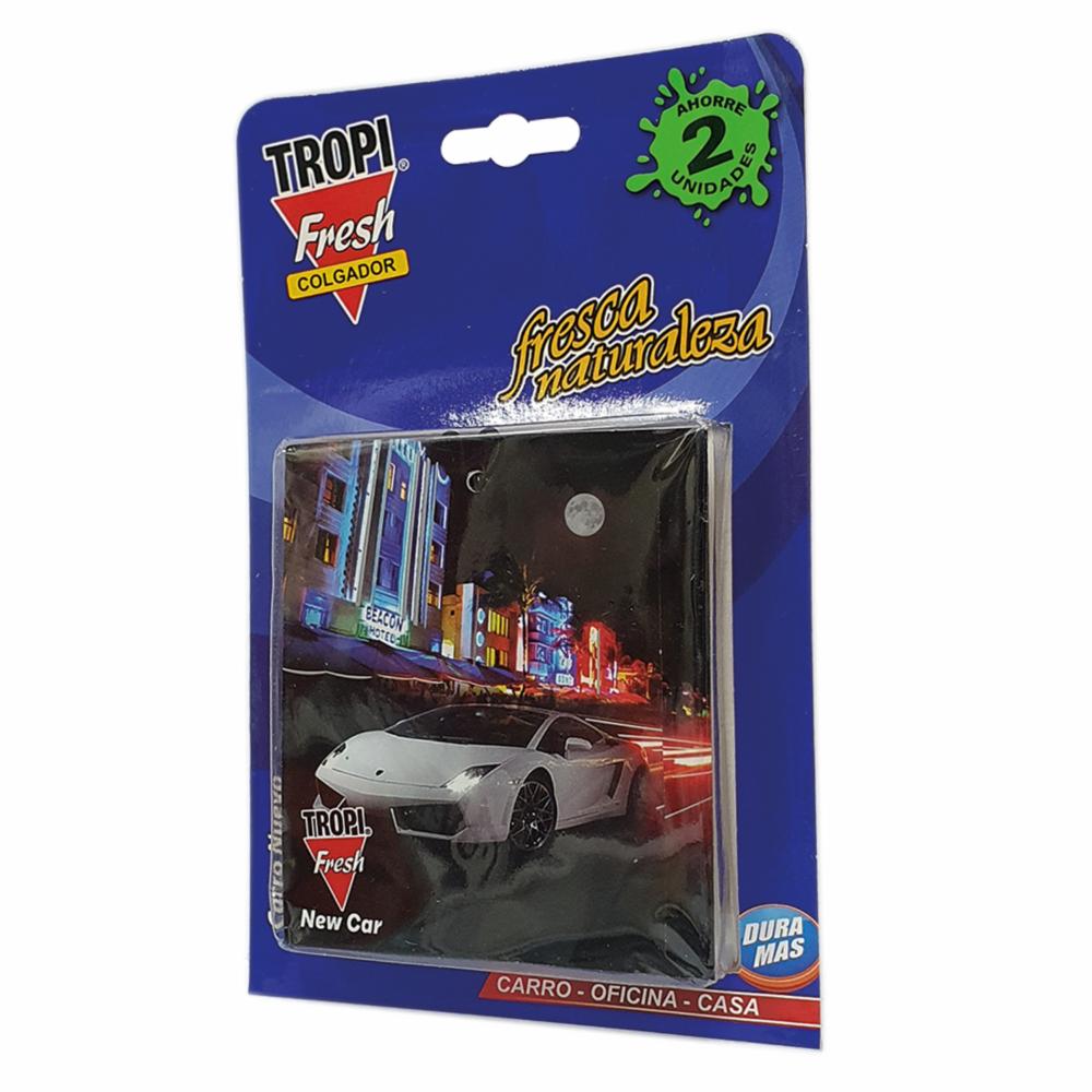 Ambiental Para Auto Con Colgador Aroma Carro Nuevo TROPI FRESH X 2 Uds - Imagen 2