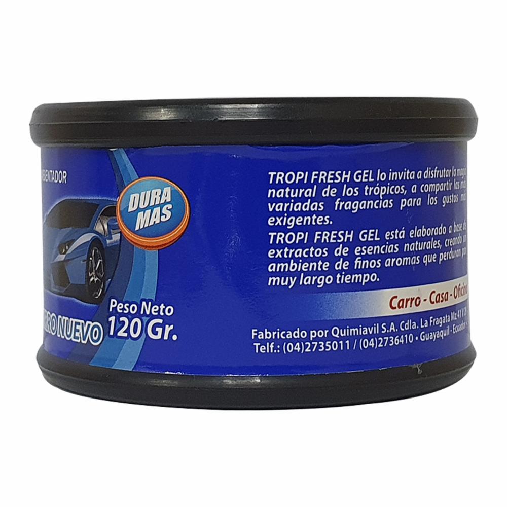 Ambiental Para Auto En Gel Aroma Carro Nuevo TROPI FRESH 120 G - Imagen 5