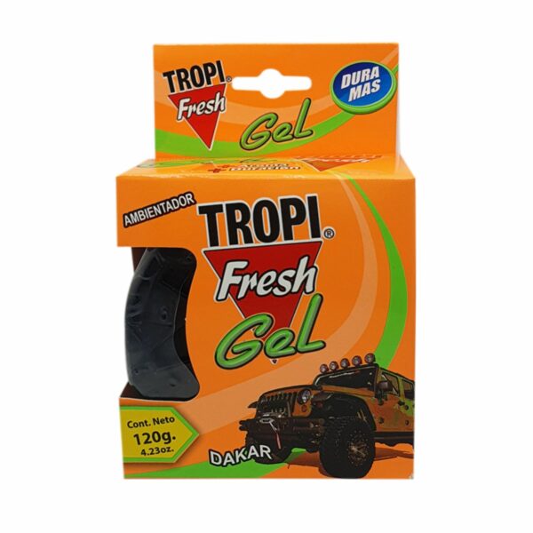 Ambiental Para Auto En Gel Aroma Dakar TROPI FRESH 120 G - Imagen 4