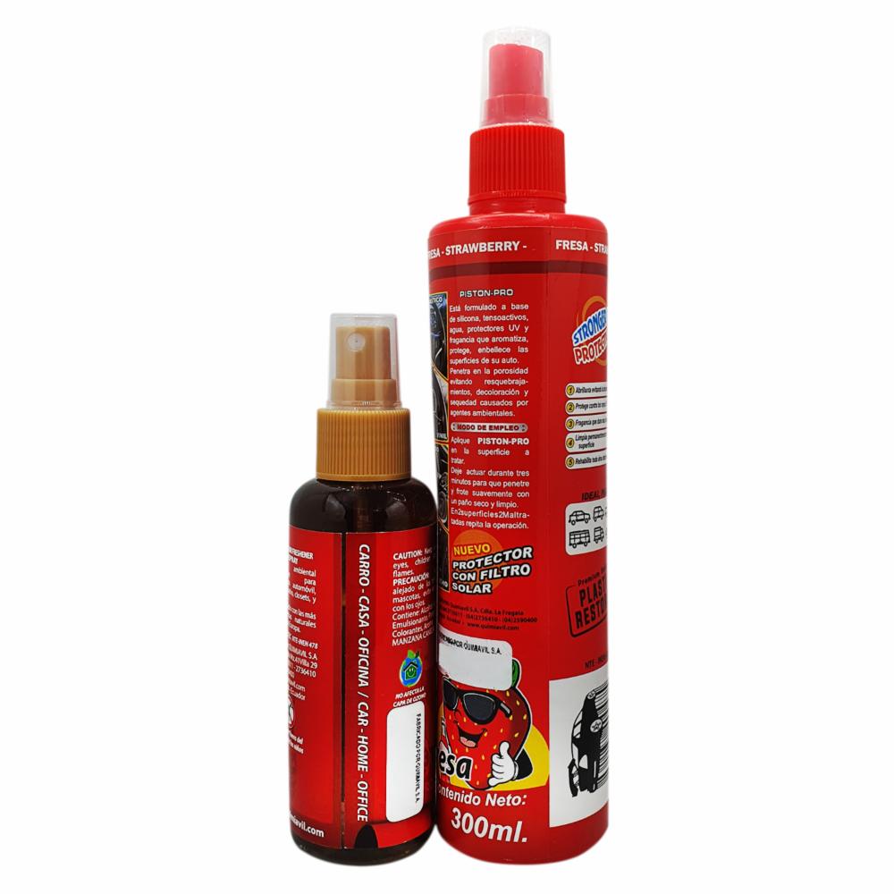 Silicona Automotriz Abrillantador Fragancia Fresa PISTON PRO 300 Ml - Imagen 3