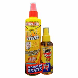 Silicona Automotriz Abrillantador Con UV 5 En 1 Aroma Vainilla PISTON PRO 300 Ml