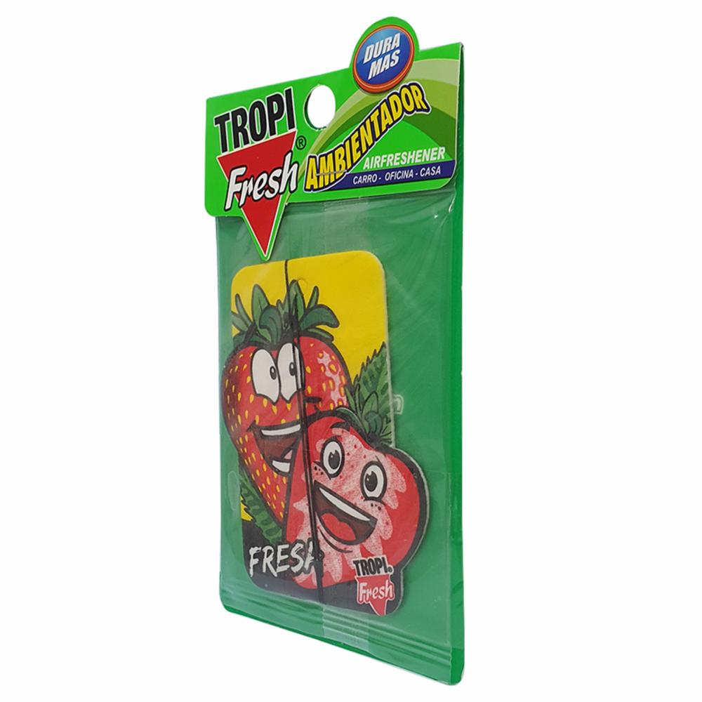 Ambiental Para Auto Con Colgador Aroma Fresa TROPI FRESH 10 G - Imagen 2