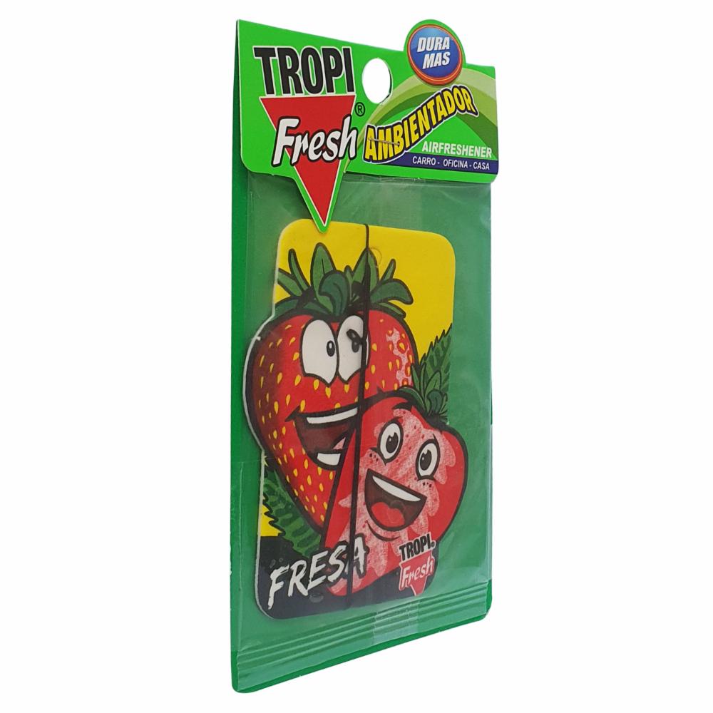 Ambiental Para Auto Con Colgador Aroma Fresa TROPI FRESH 10 G - Imagen 3