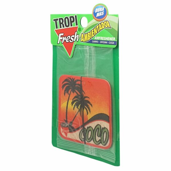 Ambiental Para Auto Con Colgador Aroma Coco TROPI FRESH 10 G - Imagen 3