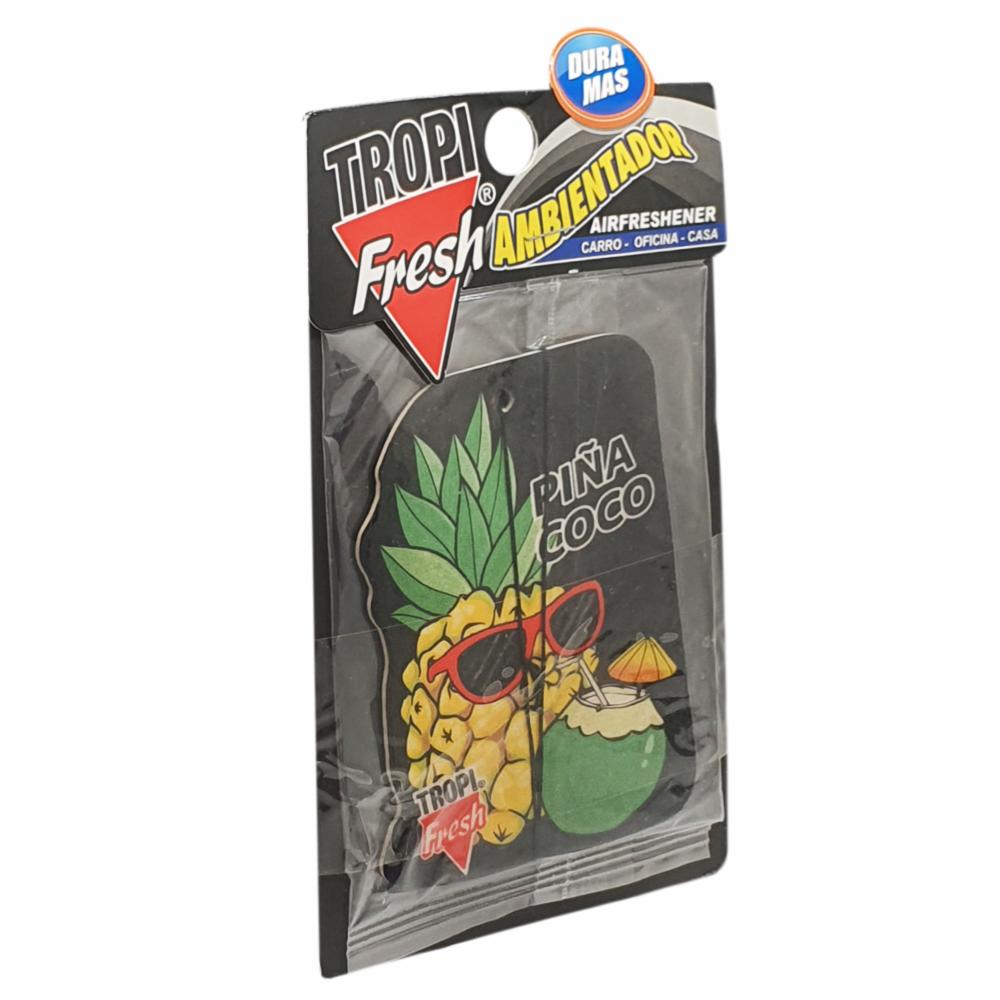 Ambiental Para Auto Con Colgador Aroma Piña Colada TROPI FRESH 10 G - Imagen 3