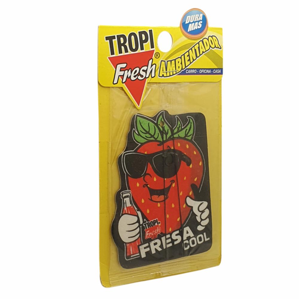 Ambiental Para Auto Con Colgador Aroma Fresa TROPI FRESH 10 G - Imagen 2